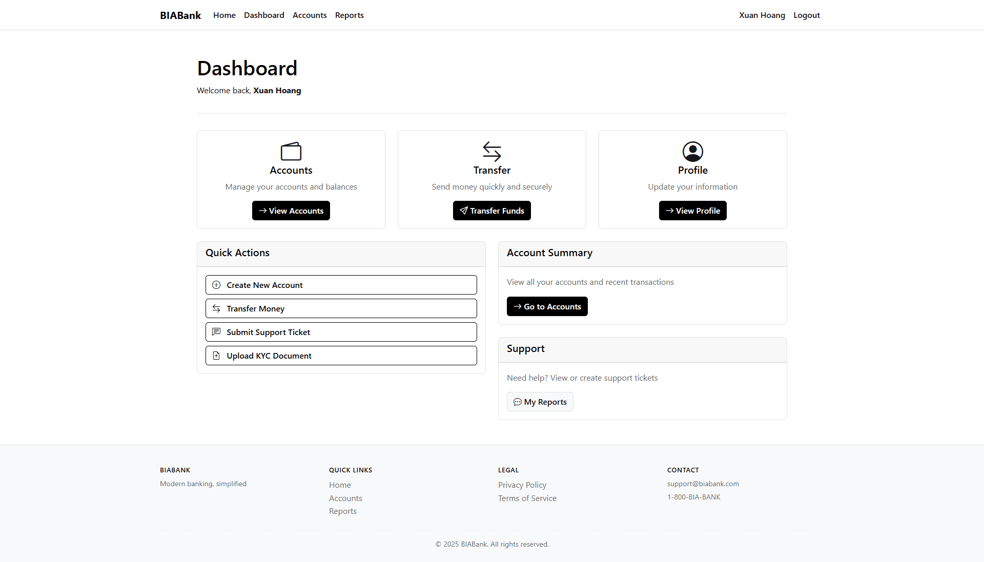 Customer Dashboard
